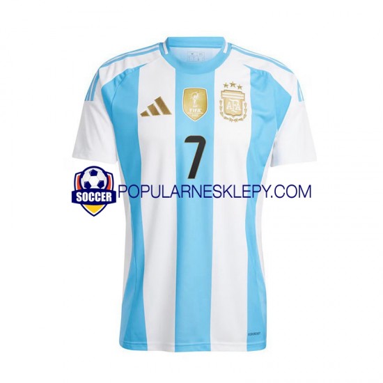 Koszulka Krótka Męska Reprezentacji Argentyny Pierwszy strój De Paul 7 Copa America 2024