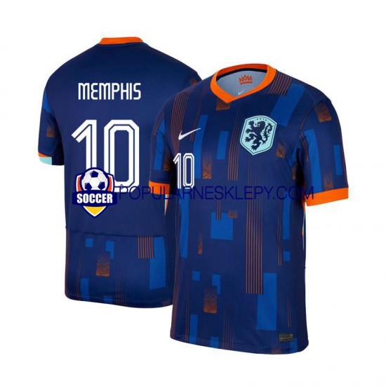 Koszulka Krótka Męska Reprezentacji Holandii Drugi strój Memphis Depay 10 Euro 2024 Koszulka Krótka Męska Reprezentacji Holandii Drugi strój Memphis Depay 10 Euro 2024