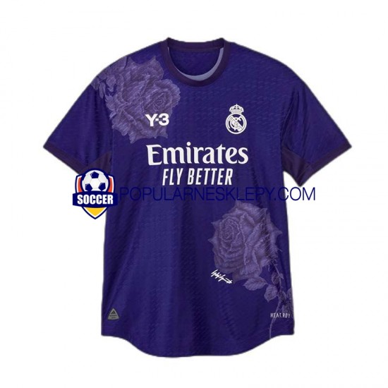 Koszulka Krótka Męska Real Madryt Czwarty strój Vinicius Junior 7 Purplecolor Y-3 2023-2024