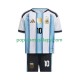 Koszulka Krótka dla Dzieci Reprezentacji Argentyny Pierwszy strój Lionel Messi 10 World Cup 2026