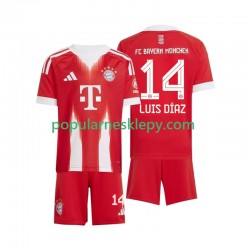 Koszulka Krótka dla Dzieci Bayern Monachium Pierwszy strój Luis Diaz 14 2025-2026