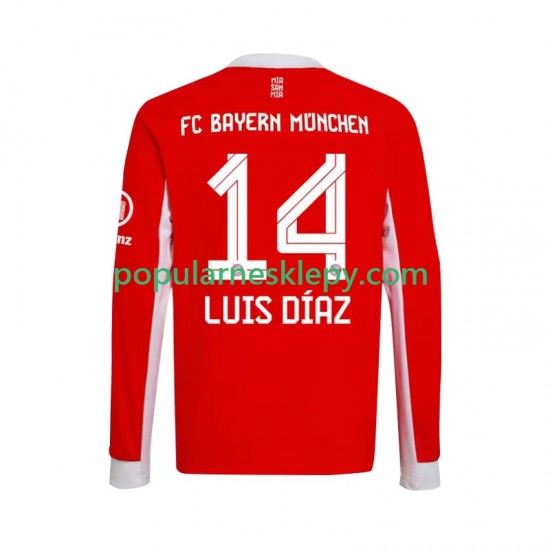 Koszulka Długi Męska Bayern Monachium Pierwszy strój Luis Diaz 14 2025-2026