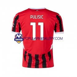 Koszulka Krótka Męska AC Milan Pierwszy strój Pulisic 11 2024-2025