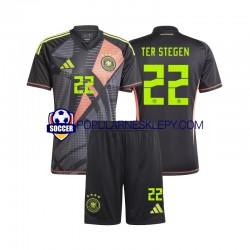 Koszulka Krótka dla Dzieci Bramkarz Reprezentacji Niemiec Pierwszy strój Ter Stegen 22 Euro 2024