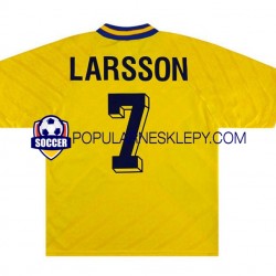 Koszulka Krótka Męska Reprezentacji Szwecji Pierwszy strój Henrik Larsson 7 Retro 1994