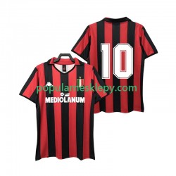 Koszulka Krótka Męska AC Milan Pierwszy strój 10 Retro 1988 1989