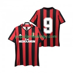 Koszulka Krótka Męska AC Milan Pierwszy strój 9 Retro 1988 1989