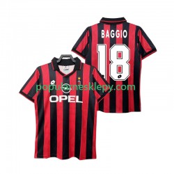 Koszulka Krótka Męska AC Milan Pierwszy strój BAGGIO 18 Retro 1995 1996
