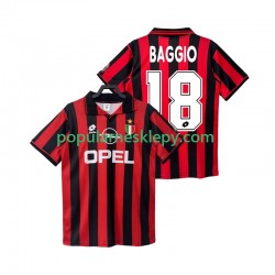 Koszulka Krótka Męska AC Milan Pierwszy strój BAGGIO 18 Retro 1996 1997