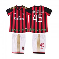 Koszulka Krótka dla Dzieci AC Milan Pierwszy strój BALOTELL 45 Retro 2013 2014