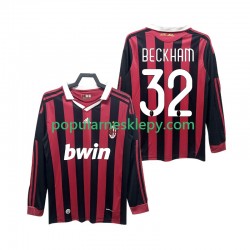 Koszulka Długi Męska AC Milan Pierwszy strój BECKHAM 32 Retro 2009 2010