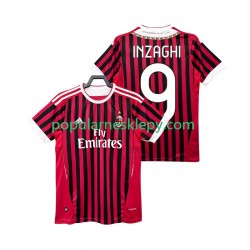 Koszulka Krótka Męska AC Milan Pierwszy strój INZAGHI 9 Retro 2011 2012