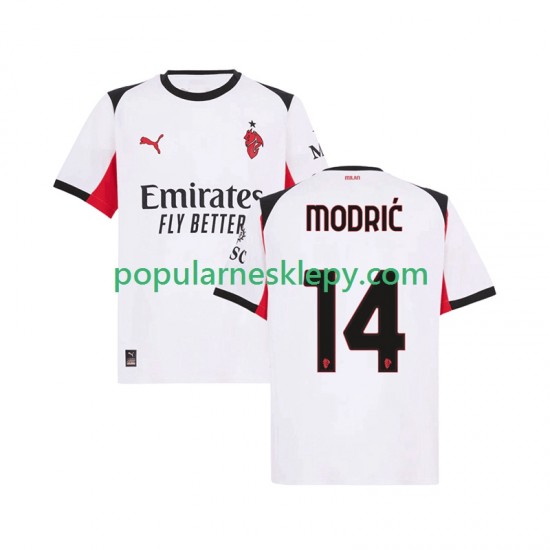Koszulka Krótka Męska AC Milan Drugi strój Luka Modric 14 2025-2026