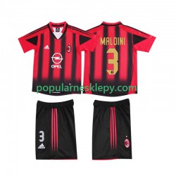 Koszulka Krótka dla Dzieci AC Milan Pierwszy strój MALDINI 3 Retro 2004 2005