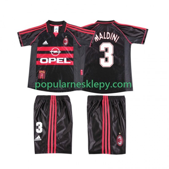 Koszulka Krótka dla Dzieci AC Milan Trzeci strój MALDINI 3 Retro 1998 1999