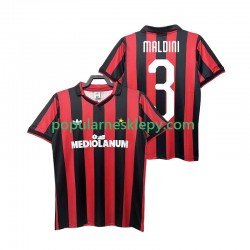 Koszulka Krótka Męska AC Milan Pierwszy strój MALDINI 3 Retro 1990 1991