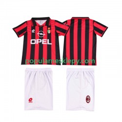 Koszulka Krótka dla Dzieci AC Milan Pierwszy strój Retro 1996 1997