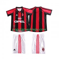 Koszulka Krótka dla Dzieci AC Milan Pierwszy strój Retro 1998 1999