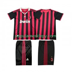Koszulka Krótka dla Dzieci AC Milan Pierwszy strój Retro 2009 2010