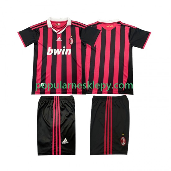 Koszulka Krótka dla Dzieci AC Milan Pierwszy strój Retro 2009 2010