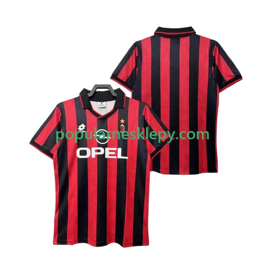 Koszulka Krótka Męska AC Milan Pierwszy strój Retro 1995 1996