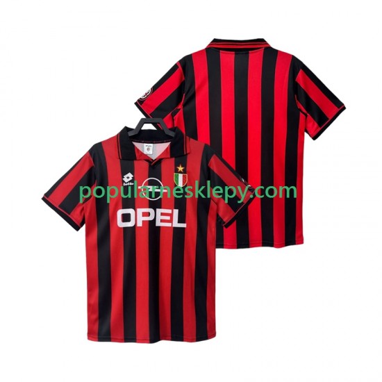 Koszulka Krótka Męska AC Milan Pierwszy strój Retro 1996 1997