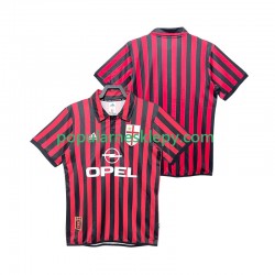 Koszulka Krótka Męska AC Milan Pierwszy strój Retro 1999 2000