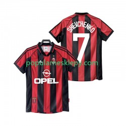 Koszulka Krótka Męska AC Milan Pierwszy strój SHEVCHENKO 7 Retro 1998 1999