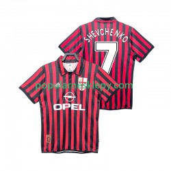 Koszulka Krótka Męska AC Milan Pierwszy strój SHEVCHENKO 7 Retro 1999 2000