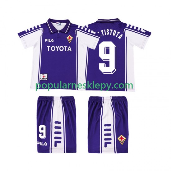 Koszulka Krótka dla Dzieci Fiorentina Pierwszy strój BASTUTA 9 Retro 1999 2000