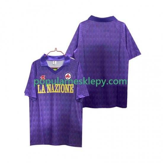 Koszulka Krótka Męska Fiorentina Pierwszy strój Retro 1989 1990