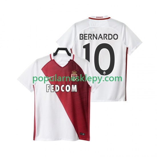 Koszulka Krótka Męska AS Monaco Pierwszy strój BERNARDO 10 2016 2017