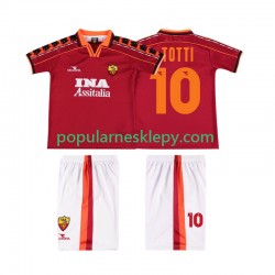 Koszulka Krótka dla Dzieci AS Roma Pierwszy strój TOTTI 10 Retro 1998 1999