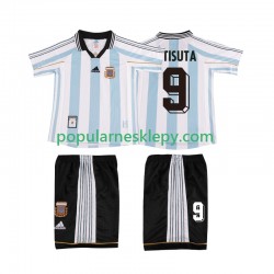 Koszulka Krótka dla Dzieci Reprezentacji Argentyny Pierwszy strój BATISUTA 9 Retro 1998