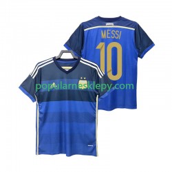 Koszulka Krótka Męska Reprezentacji Argentyny Drugi strój Lionel Messi 10 Retro 2014