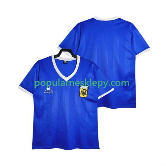 Koszulka Krótka Męska Reprezentacji Argentyny Drugi strój Retro 1986
