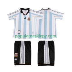 Koszulka Krótka dla Dzieci Reprezentacji Argentyny Pierwszy strój Retro 1998