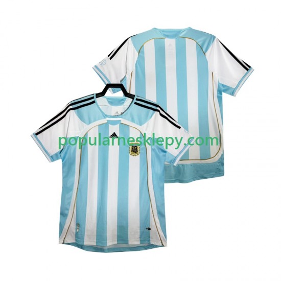 Koszulka Krótka Męska Reprezentacji Argentyny Pierwszy strój Retro 2014