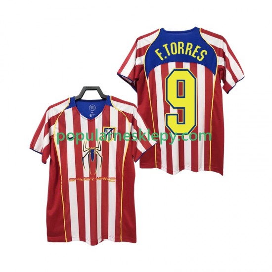 Koszulka Krótka Męska Atlético Madryt Pierwszy strój F TORRES 9 Retro 2004 2005