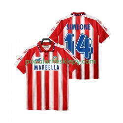Koszulka Krótka Męska Atlético Madryt Pierwszy strój SIMEONE 14 Retro 1994 1995