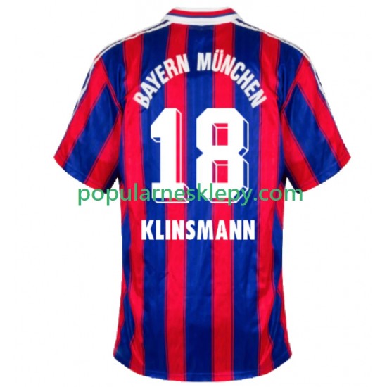 Koszulka Krótka Męska Bayern Monachium Pierwszy strój Klinsmann 18 Retro 1995 1997 Koszulka Krótka Męska Bayern Monachium Pierwszy strój Klinsmann 18 Retro 1995 1997