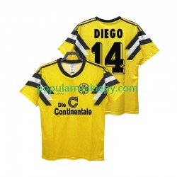 Koszulka Krótka Męska Borussia Dortmund Pierwszy strój DIEGO 14 Retro DFB-POKAL 1989