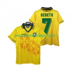 Koszulka Krótka Męska Reprezentacji Brazylii Pierwszy strój BEBETO 7 Retro 1994