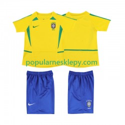 Koszulka Krótka dla Dzieci Reprezentacji Brazylii Pierwszy strój Retro 2002