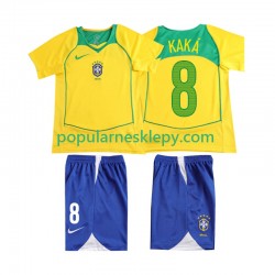Koszulka Krótka dla Dzieci Reprezentacji Brazylii Pierwszy strój KAKA 8 Retro 2004