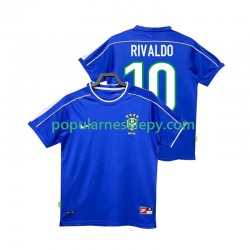 Koszulka Krótka Męska Reprezentacji Brazylii Drugi strój RIVALDO 10 Retro 1998