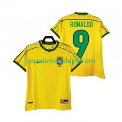 Koszulka Krótka Męska Reprezentacji Brazylii Pierwszy strój RONALDO 9 Retro 1998