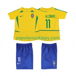 Koszulka Krótka dla Dzieci Reprezentacji Brazylii Pierwszy strój RONALOINHO 11 Retro 2002