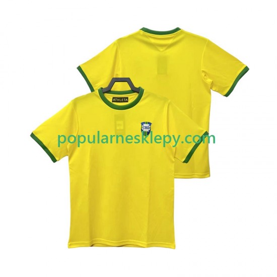 Koszulka Krótka Męska Reprezentacji Brazylii Pierwszy strój Retro 1970