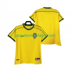 Koszulka Krótka Męska Reprezentacji Brazylii Pierwszy strój Retro 1998